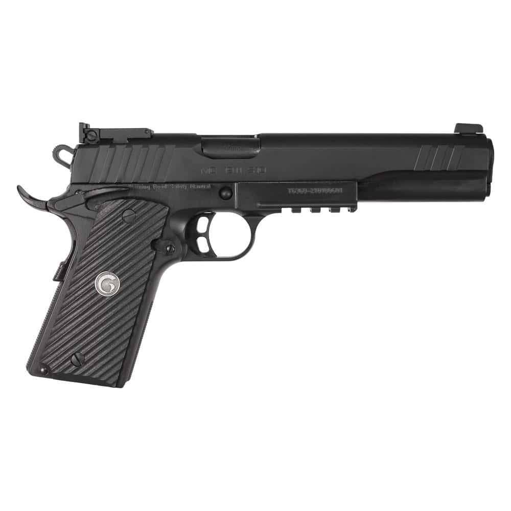 EAA Girsan MC1911 S Hunter 10mm 6-inch black pistol left-side view