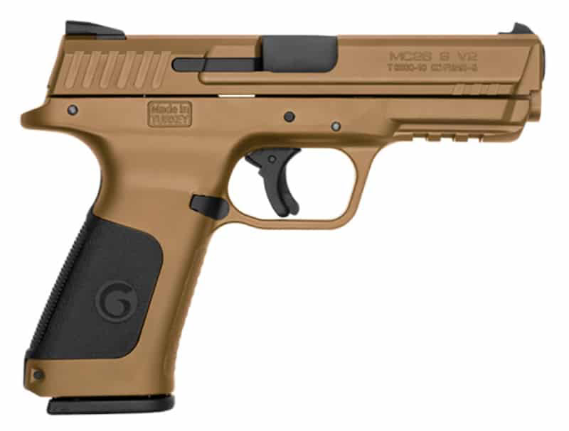 EAA MC28SA 9mm pistol 4.25in barrel Dark Earth adjustable sights 17+1 capacity