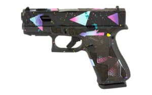 Glock 43X 9mm pistol with 80's Night Cerakote finish and two magazines