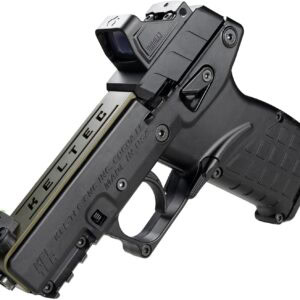 KELTEC P17 .22 LR OD Green pistol with Viridian green dot optic and holster