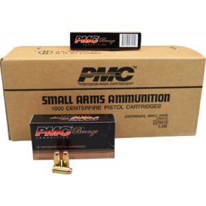 PMC Bronze 40 S&W 180 gr FMJ handgun ammunition, 1000 rounds (20 boxes of 50)