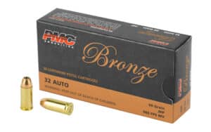 PMC Bronze .32 ACP 60gr JHP 50rd box with brass cases