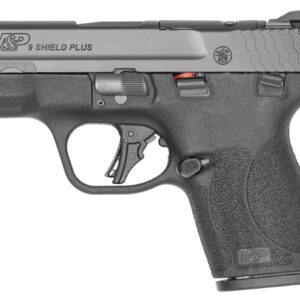 Smith & Wesson M&P9 Shield Plus 9mm pistol black thumb safety with two 10-round magazines
