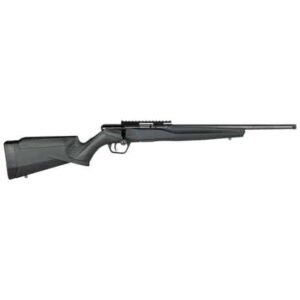 Savage B17 FV-SR .17 HMR rifle with 16.25 in threaded heavy barrel and black synthetic stock