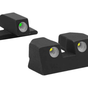 Meprolight USA 101103201 Tru-Dot  Green Tritium White Outline Front Sight-Yellow Tritium White Outline Rear Sight Sig Sauer P-Series P226/P320
