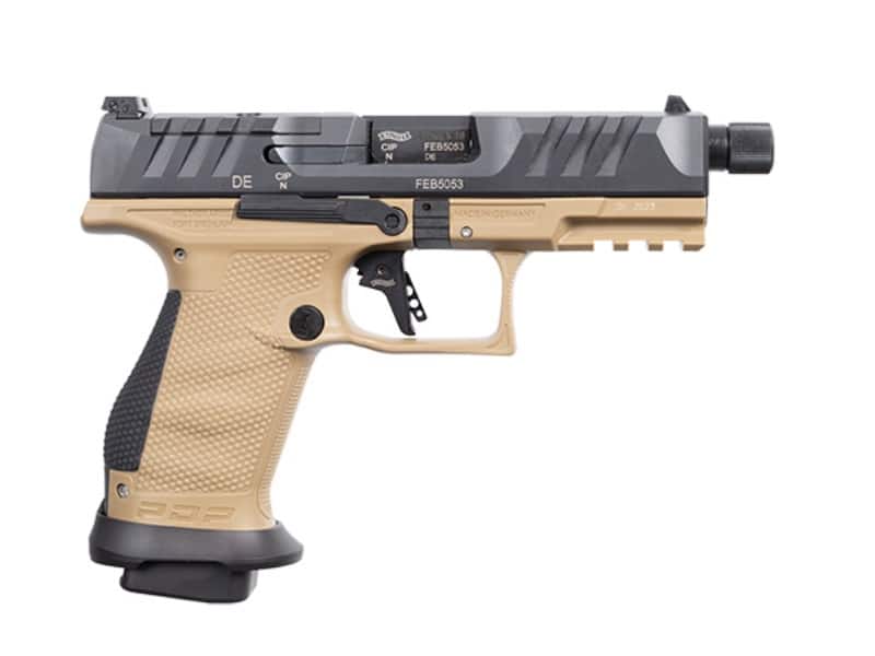 Walther PDP Pro SD Compact 9mm 4.6in FDE frame optics-ready pistol with three 10-round magazines