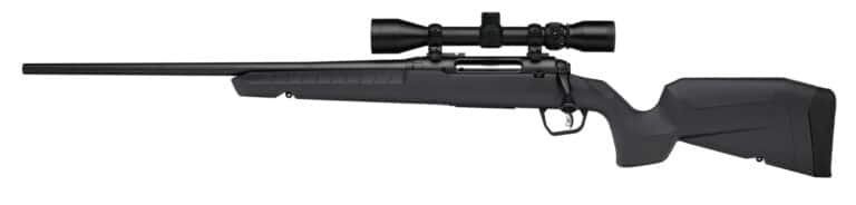 Savage Axis 2 XP .30-06 left-hand bolt rifle with gray synthetic stock and mounted 3-9x40 scope