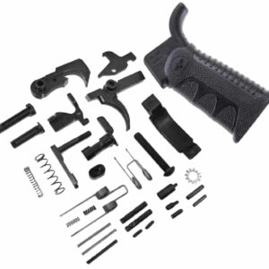 Xtech Tactical XTT138LPK lower parts kit components laid out on a white background