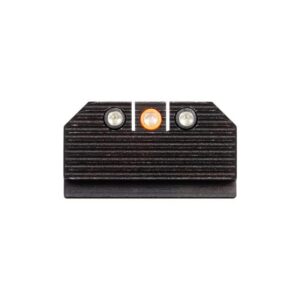Night Fision Stealth Night Sight Set with orange front and black rear, fits Glock optics-ready pistols