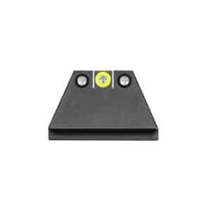 Night Fision suppressor-height tritium night sight set, yellow front and black rear, for Glock 17/19/34