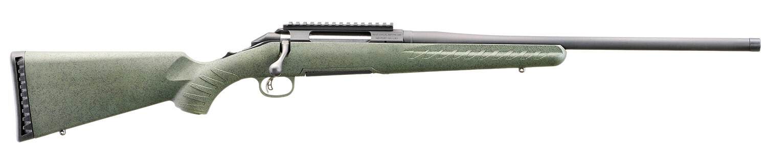 Glenfield Model A .30-06 Springfield bolt-action rifle with 20-inch threaded barrel and Moss Green Splatter synthetic stock
