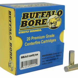 Buffalo Bore .38 Special 150gr Hard Cast Wadcutter ammunition box and cartridges