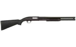 Maverick 88 Security 12ga pump shotgun with 20-inch blued barrel and black synthetic stock