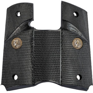 Pachmayr Signature wrap-around checkered black rubber grip for Colt Officer's Model 1911