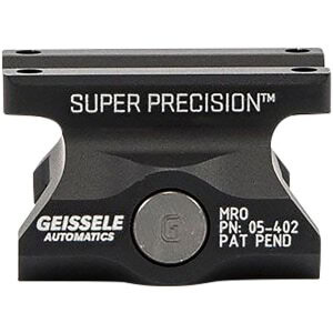 Geissele Super Precision MRO Absolute Co-Witness one-piece mount in matte black, fits Trijicon MRO