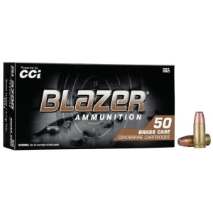 CCI Blazer Brass 9mm 100gr FMJ ammunition 50-count box
