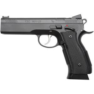 CZ Custom A01-LD 9mm pistol with optic-cut slide, black G10 grips and two 19-round magazines