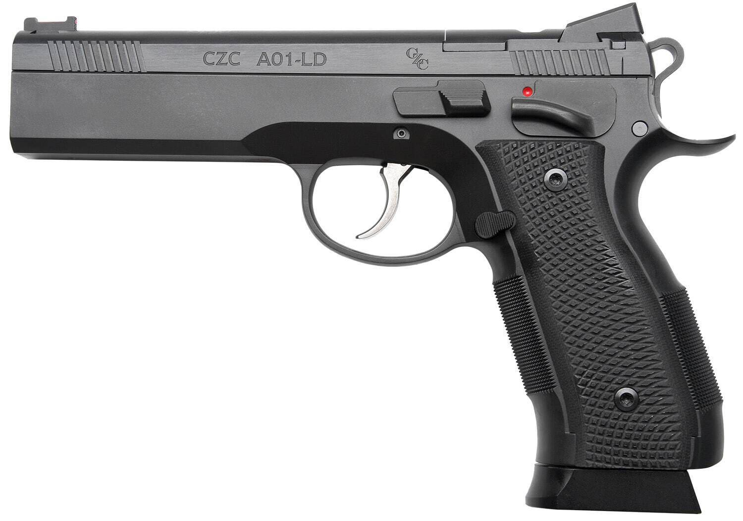 CZ Custom A01-LD 9mm pistol with optic-cut slide, black G10 grips and two 19-round magazines