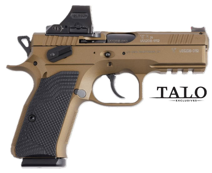 CZ Shadow 2 Compact 9mm 4in with Holosun 508T, G10 grips, burnt bronze finish