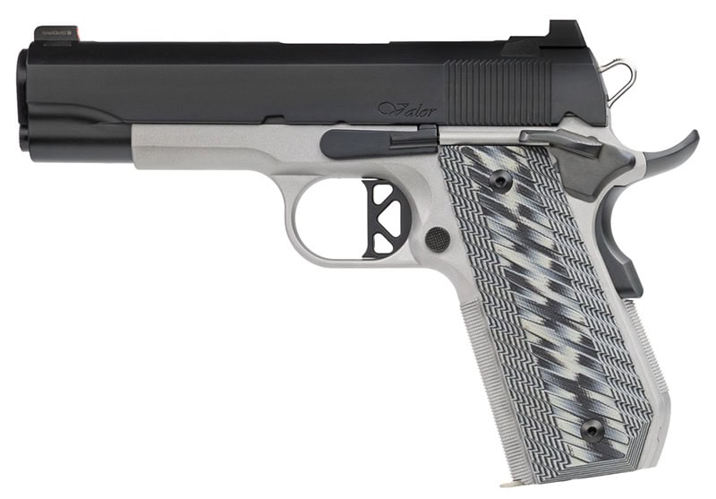 Dan Wesson V-Bob two-tone .45 ACP pistol 4.25 inch match-grade barrel stainless frame black slide