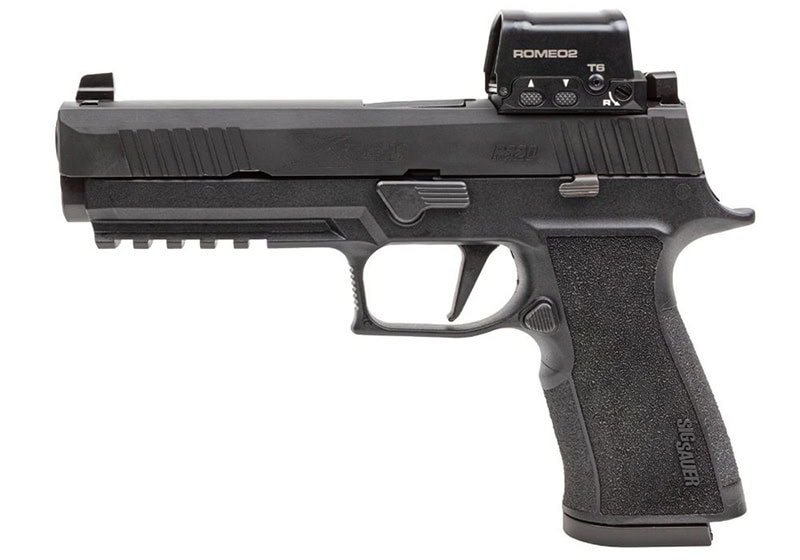 Sig Sauer P320 XTen 10mm handgun with 5-inch barrel and XRAY3 sights