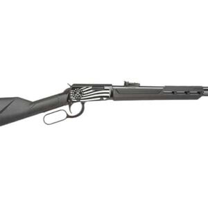 Rossi Rio Bravo .22 LR 18in lever-action rifle black synthetic stock Betsy Ross flag