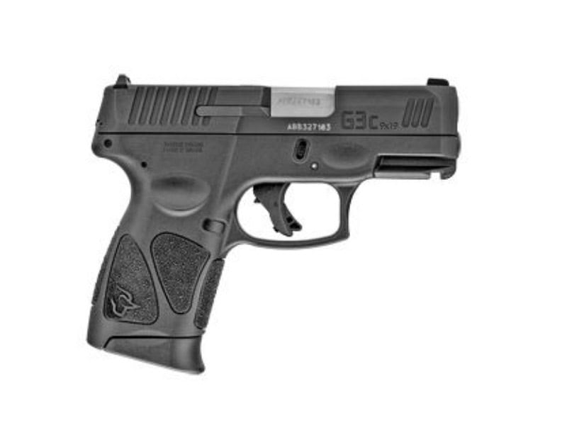 Taurus G3C 9mm pistol in black with MFT holster and three 10-round magazines