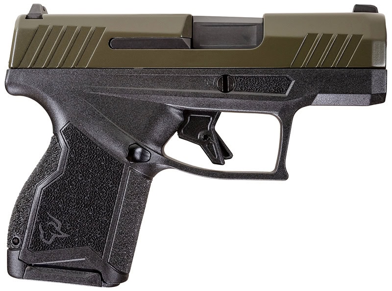 Taurus GX4 9mm pistol black polymer frame mil-spec green slide two magazines