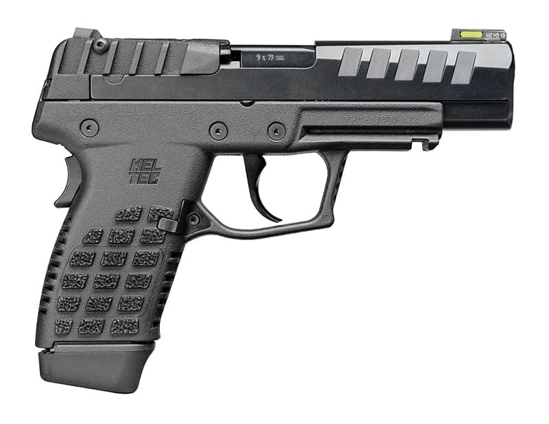 Kel-Tec P15 9mm OD Green polymer compact pistol 4in barrel fiber optic sights