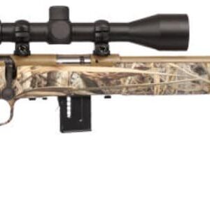 Savage 93 XP .22 Mag 21-inch rifle with 3-9x40 scope and coyote camo synthetic stock