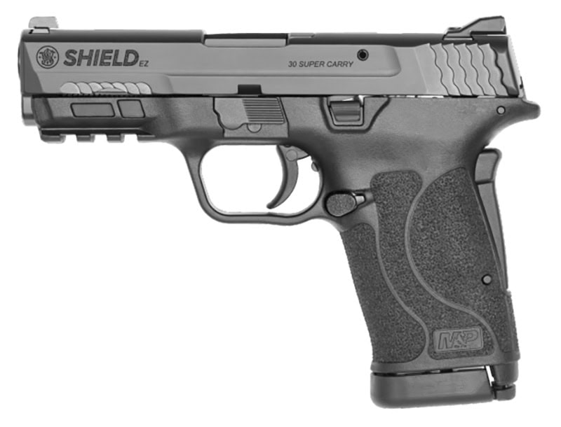 Smith & Wesson Shield EZ 30 Super Carry 3.675 in matte black pistol with two magazines