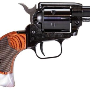 Heritage Arms Barkeep BK22B1BH-RWP .22 LR revolver with black finish and rosewood & pearl bird-head grips