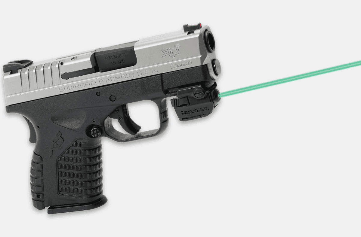 LaserMax Micro II green rail-mounted laser sight for compact pistols