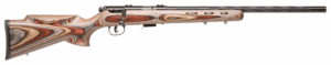 Savage 93BRJ .22 WMR bolt-action rifle with 21 inch spiral-fluted barrel and Royal Jacaranda laminate stock