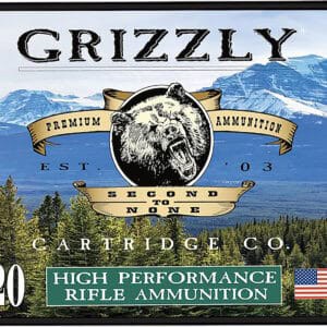 Box of Grizzly Ammo .357 Magnum 148 gr Full Metal Jacket Flat Point, 20 rounds per box