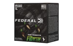 Federal Raptor Steel 12ga 3in 1-3/8oz #3 steel shotshells 25 per box