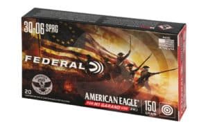Federal American Eagle 30-06 Springfield 150gr FMJ ammunition 20 round box