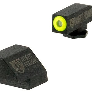 High-quality black scope mounts with green and white adjustment dials for precision shooting.