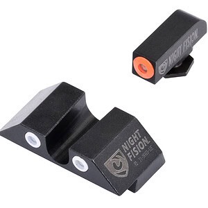 Glock night sights by Night Fision for improved low-light accuracy.