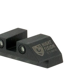 Black night vision scope mounts with "Night Vision" logo for firearm attachment.