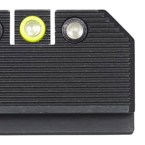 LED step light with black finish and three bulbs for outdoor lighting.