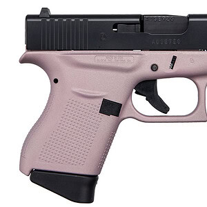Glock GLK 43 9mm 6rd pistol pink and black