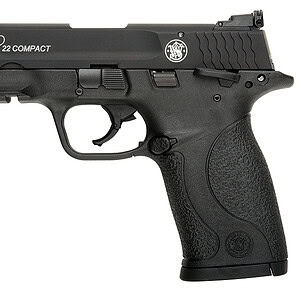 Smith & Wesson M&P22 Compact .22 LR pistol, black polymer frame, 3.56-inch threaded steel barrel