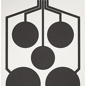 Sig Sauer SCT357 T300 Multi Zone hanging replacement target in black and white