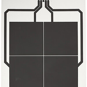 Sig Sauer SCT356 T300 4-square hanging replacement target in black and white