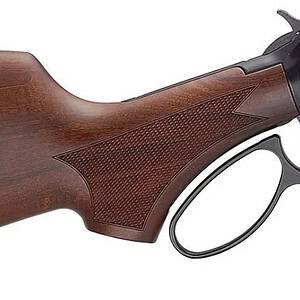 Henry H1 Bandit .22 lever-action rifle with 18.5-inch threaded blued barrel and walnut Monte Carlo stock