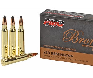 Box of PMC Bronze .223 Rem 55 gr PSP 20 rounds