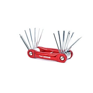 Multi-tool with screwdriver and interchangeable bits for versatile repairs.