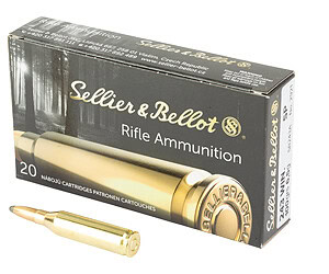 Sellier & Bellot .243 Winchester 100 gr Soft Point ammunition - 20 rounds per box