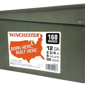 Winchester WW12C 12 Gauge 2.75in 00 Buckshot 160rd ammo can